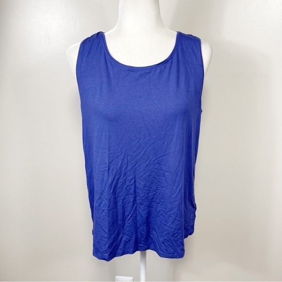 EILEEN FISHER Womens Purple Short Sleeve V Neck Tunic Top main image 1
